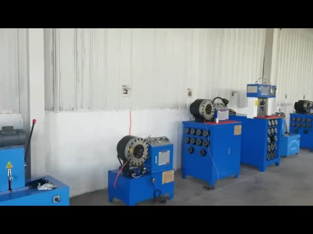 High Pressure Hydraulic Hose Crimping Machine 38mm Quick Opening P38 video