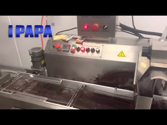 chocolate 304 de aço inoxidável que mergulha o Enrober da máquina