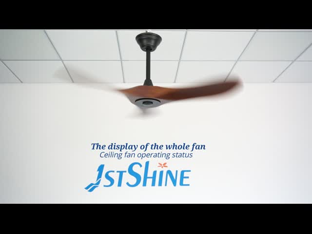 Малошумный декоративный твердый деревянный потолочный вентилятор с дистанционным управлением 5 скоростей видео
