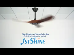 Малошумный декоративный твердый деревянный потолочный вентилятор с дистанционным управлением 5 скоростей video