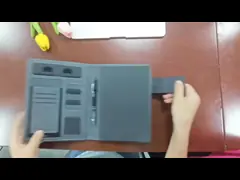 Мягкая тетрадь дела кожи Пу, подгонянная тетрадь банка силы video