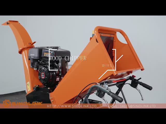 Retalhadora resistente de madeira seguida pequena Mulcher do jardim de Sinolink 15hp da máquina da raspadora