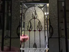 7,5 мм одиночное стекло свинцового шкафа с патиной латунного цинка серого цвета Каминг video