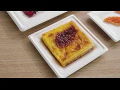 10-дюймовые зеленые компостируемые белые квадратные бумажные зеленые биоразлагаемые плиты сахарного тростника video