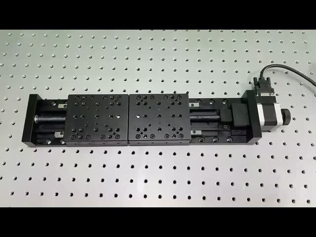 Double Stage Precision Motorized Linear Stages Electric 50mm Travel