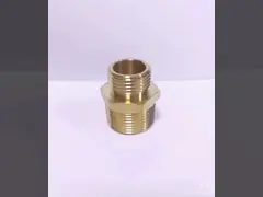 Male 3/8 NPT X 1/2NPT Thread Brass Pipe Fitting Hex Pipe Nipple JIS ANSI Standard video