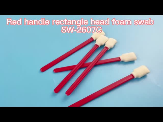 Customize Accept Foam Cleaning Swab Red Handle Electronics Cleaning Stick video