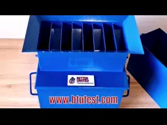 Нержавеющие или стальные покрашенные коробки Riffle пробуют рассекатели для того чтобы удобрить оборудование для испытаний video