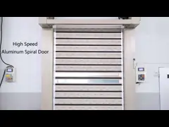 Скорость закрытия 0,8 м/с Высокоскоростные спиральные двери на заказ 220В/50Гц Электроснабжение Противоветровое Алюминий video