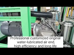 Промышленной неподвижной компрессор винта компрессорного масла воздуха винта 22kW впрыснутый несвязанной водой video