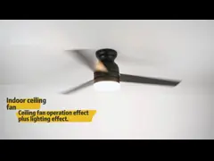 6 скорости Дистанционное управление Декоративный потолочный вентилятор, Mdf лезвия Черный пластиковый потолочный вентилятор video