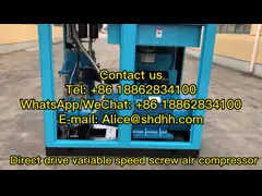 100HP Energy Efficient Electric Industrial Rotary Screw Type Air Compressor 75kw