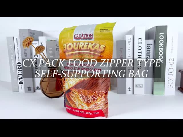 Напечатанный мешок мешка закуски хруста упаковывая с сумками упаковки еды застежки-молнии изготовленными на заказ видео