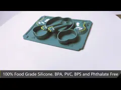 Food Grade Silicone Baby Tray Custom Feeding Plates And Bowls PPA PVC Free