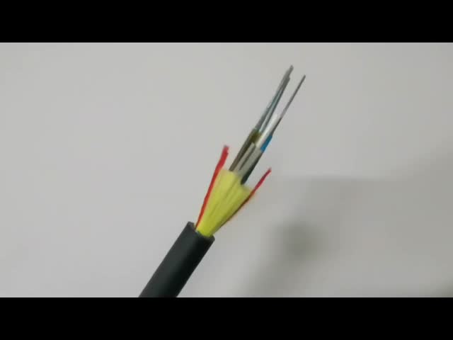 ХДПЭ кабеля оптического волокна ФРП АДСС на открытом воздухе обшитый с арамидной пряжей видео
