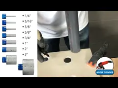 Бит M14 5/8-11 кафельного каменного пальца диаманта гранита Countertop 20mm филируя video