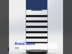 Двойными вращанные сторонами выставочные витрины столешницы металла с верхним знаком для логотипа бренда video