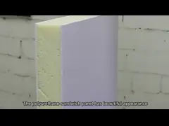 Уменьшение шума 50kg/m3 панели сэндвича полиуретана изоляции жары холодильных установок video