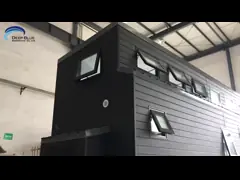 Austrilia Standard Light Steel Prefabricated Tiny House On Wheels With WPC Board Wall video