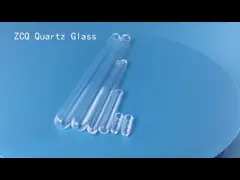 Загерметизированный стеклянный капиллярный сосуд кварца с круглым или плоским дном для протектора волокна Lamping video