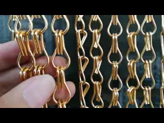 занавес звена цепи металла экрана 12x24mm мухы 2.0mm алюминиевый цепной video