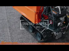 Резиновая отслеживаемая емкость загрузки 300kgs тракторов самосвала Dumper мини video