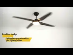 Мотор ДК скорости потолочного вентилятора 5 52 дюймов крытый современный тихий реверзибельный с светом video