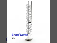 Стеллаж для выставки товаров бейсбольной кепки провода металла шкафа шляпы пола 12 ярусов стоящий video