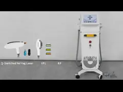 جهاز التجميل متعدد الوظائف IPL Q Switched Nd Yag و RF 3 في 1