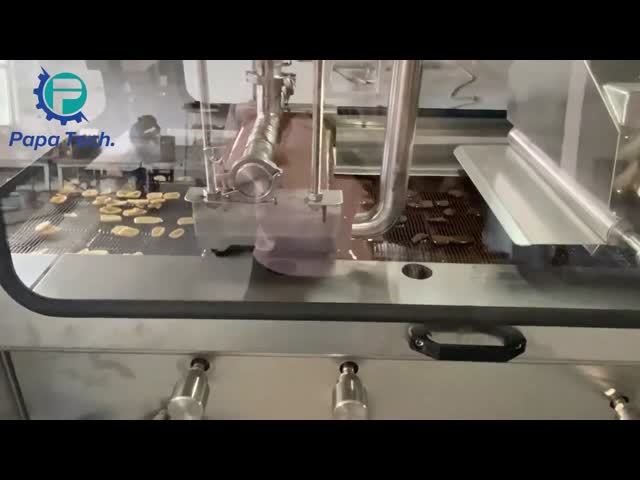 Automatic Chocolate Egg Roll Enrobing Machine