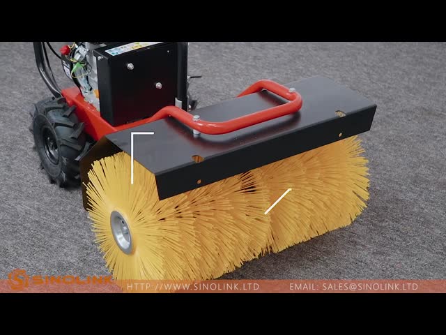 SINOLINK 32520 6.5hp gasoline engine mini power snow sweeper snow pusher