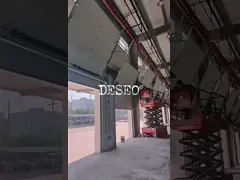 Промышленное автоматическое подъем Белый шум снижающий верхние секционные двери с запираемой ручкой и ветроустойчивым дизайном video