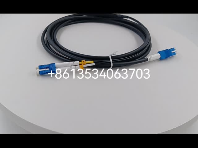 Armored Fiber Optic Patch Cord with 62.5/125 MM ST Conditioning and Single Mode LC Connector