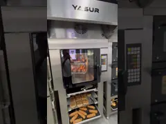 Хлеб круассана подносов 40X60cm печи 5 печи конвекции пекарни пара роторные датские и печь 9.5Kw печенья video