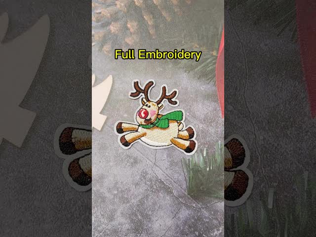 Partial Custom Embroidered Patches Iron On Fabric Badges Patches For Christmas video