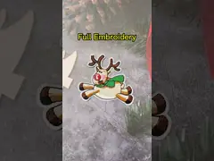 Partial Custom Embroidered Patches Iron On Fabric Badges Patches For Christmas video