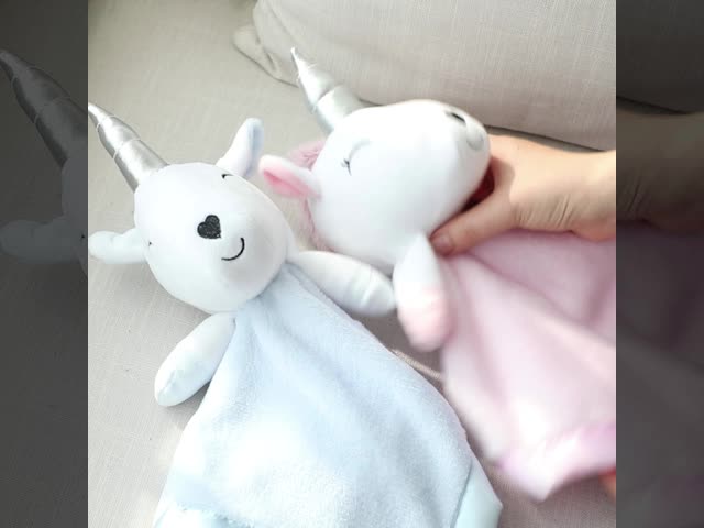Розовое плюшевое одеяло безопасности из флиса Lovey Newborn Animal Stuffed Blanket