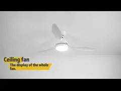 Пластиковый высокий свет потолочного вентилятора СИД Диммабле оборотов в минуту с дистанционным управлением video