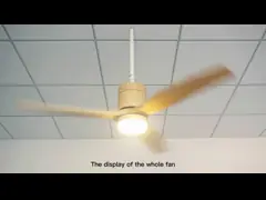 Энергосберегающий 52in полный потолочный вентилятор СИД держателя с твердыми деревянными лезвиями video