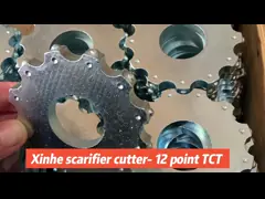 Финиш серебра цинка 12 резцов ТКТ краев зубов с материалом стального тела карбида video