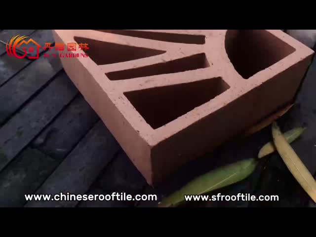 Decoration Art Fence Hollow Breeze Block Brick Red Clay Terracotta Wall Decor