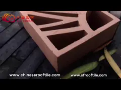 Кирпичей стены клинкера гостиницы блоки стены экрана внешних керамических декоративные терракотовые video