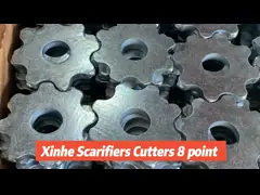 Heat Treatment Concrete Scarifier Von Arx FR200  8 Point Carbide Scarifier Flails 46-55 HRC