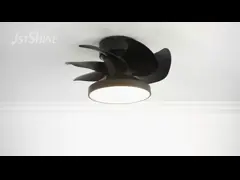 Потолочный вентилятор декоративного тихого держателя мотора DC полного небольшой со светом приведенным video