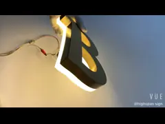 Загоренная доска приведенная знака письма 3D для на открытом воздухе магазина крытое video