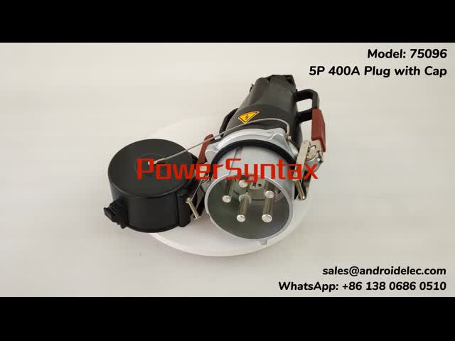 No. 75096 High Current Industrial Plugs PowerSyntax 5P 400A IP67 380V Heavy Duty