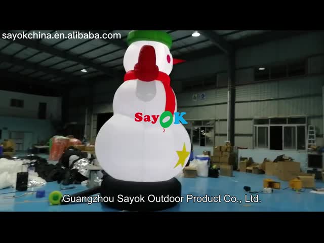 орнаменты рождества ткани 210D Оксфорда раздувные для украшения деятельности видео