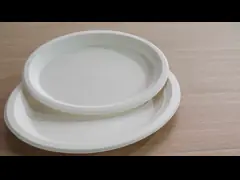 9 10-дюймовых компостируемых пластин из сахарного тростника Разлагаемые белые сверхмощные бумажные тарелки video