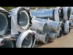 Galvanized Distribution Steel Pole 30FT 9150mm 3.0mm Thickness