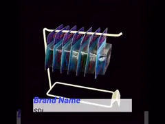 Провод закрепляет стеллаж для выставки товаров Countertop колышков бакалеи 12 обтекателя втулки video